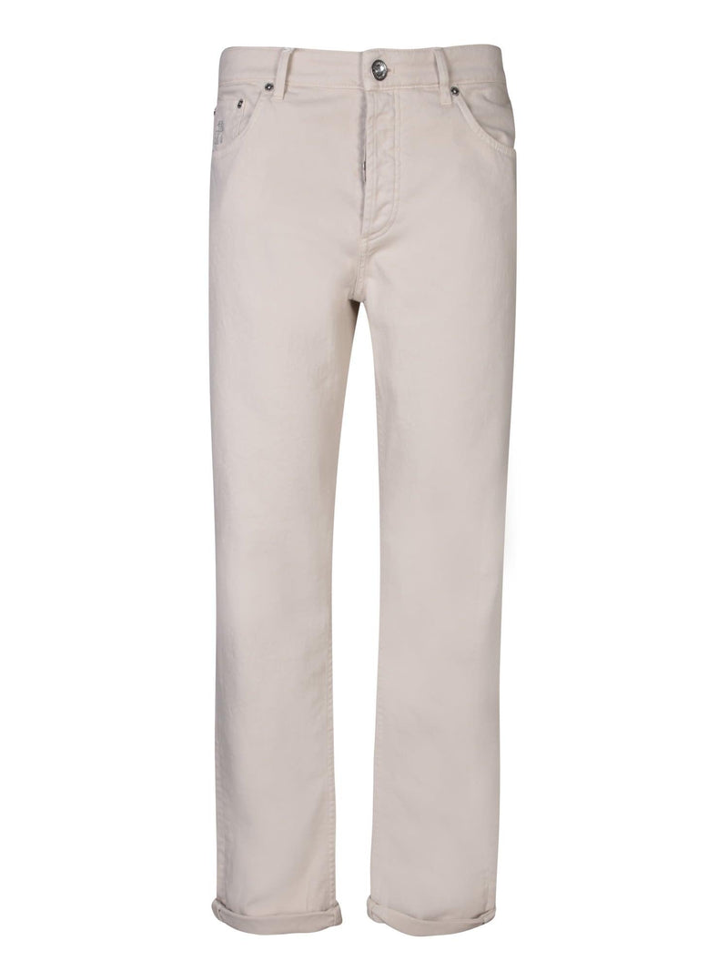 Brunello Cucinelli Five Pockets Beige Trousers - Men - Piano Luigi