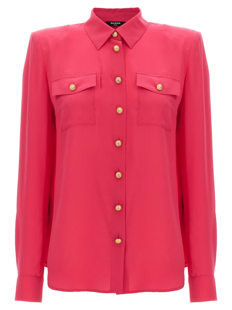 Balmain Logo Button Shirt - Women - Piano Luigi