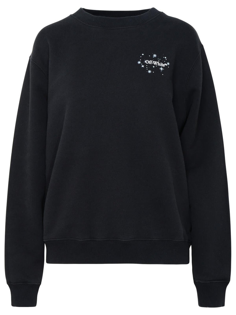 Off-White Black Cotton Hoodie - Women - Piano Luigi