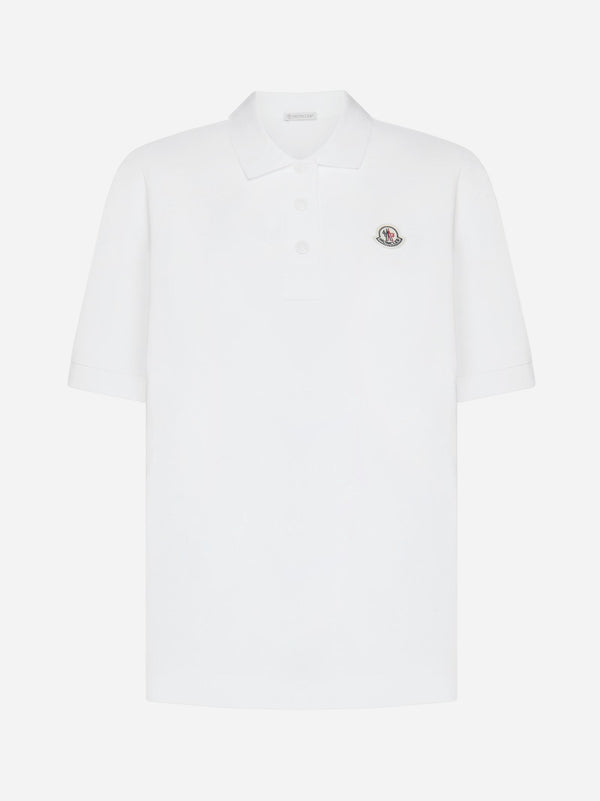 Moncler Logo-patch Cotton Polo Shirt - Women - Piano Luigi