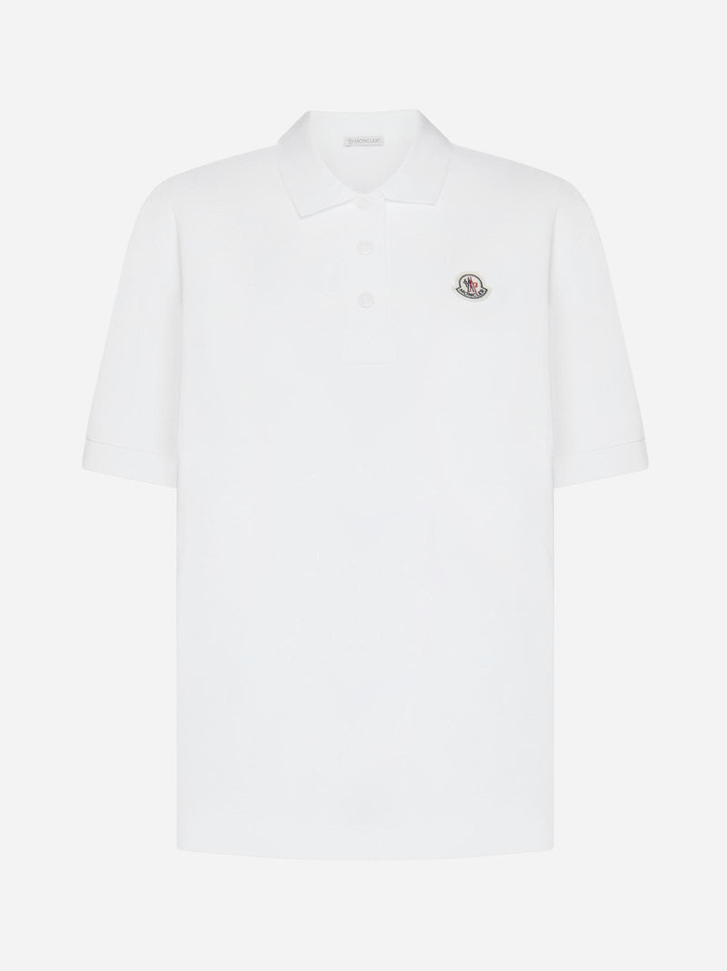 Moncler Logo-patch Cotton Polo Shirt - Women - Piano Luigi