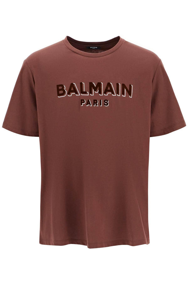 Balmain Flocked Logo T-shirt - Men - Piano Luigi