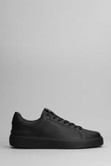 Balmain B-court Sneakers In Black Leather - Men - Piano Luigi