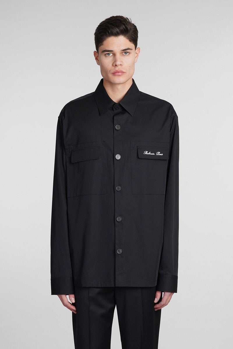 Balmain Shirt In Black Cotton - Men - Piano Luigi