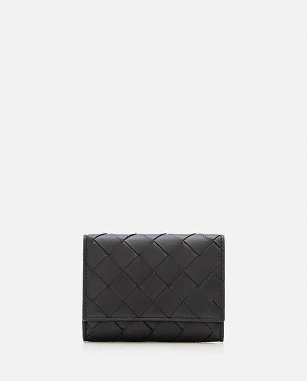 Bottega Veneta Tri-fold Zip Leather Wallet - Women - Piano Luigi