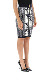 Balmain Pencil Skirt In Monogram Knit - Women - Piano Luigi