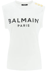 Balmain T-shirt Cotton Tank Top - Women - Piano Luigi