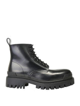 Balenciaga Strike Leather Combat Boots - Men - Piano Luigi