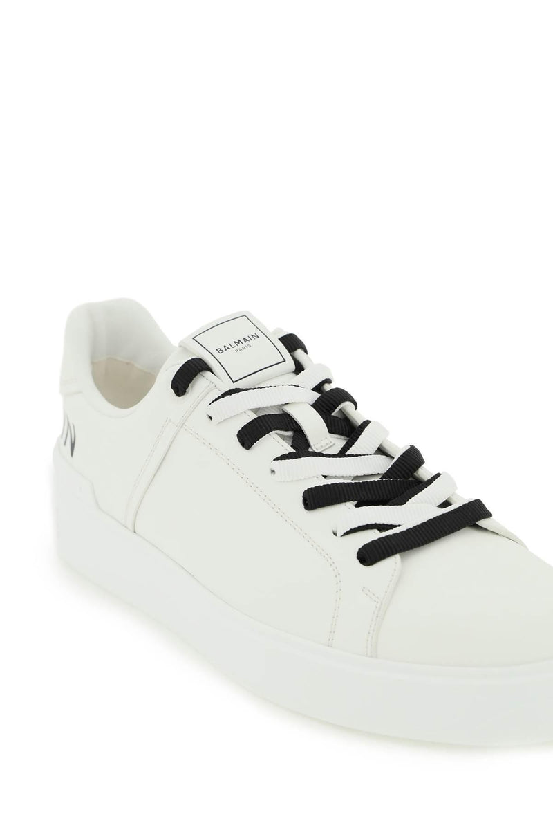 Balmain White B-court Sneakers - Men - Piano Luigi