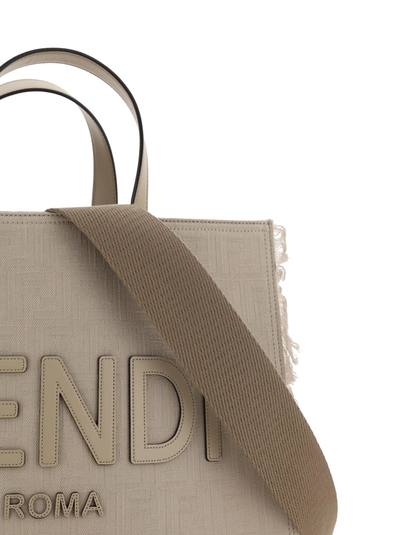 Fendi ff Tote Bag In Fabric With Fringes - Men - Piano Luigi