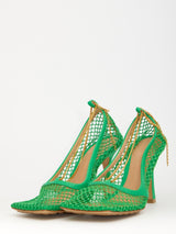 Bottega Veneta Green Stretch Sandals - Women - Piano Luigi