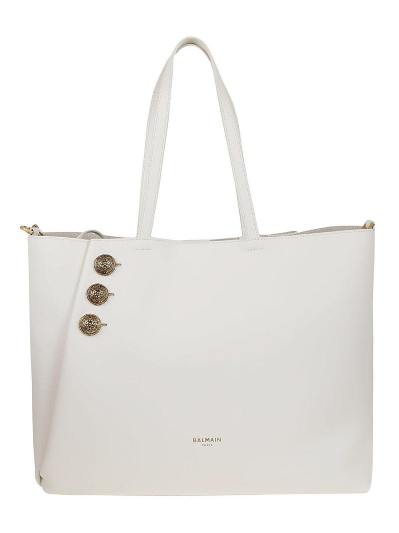 Balmain Logo Button Embellished Maxi Tote Bag - Women - Piano Luigi