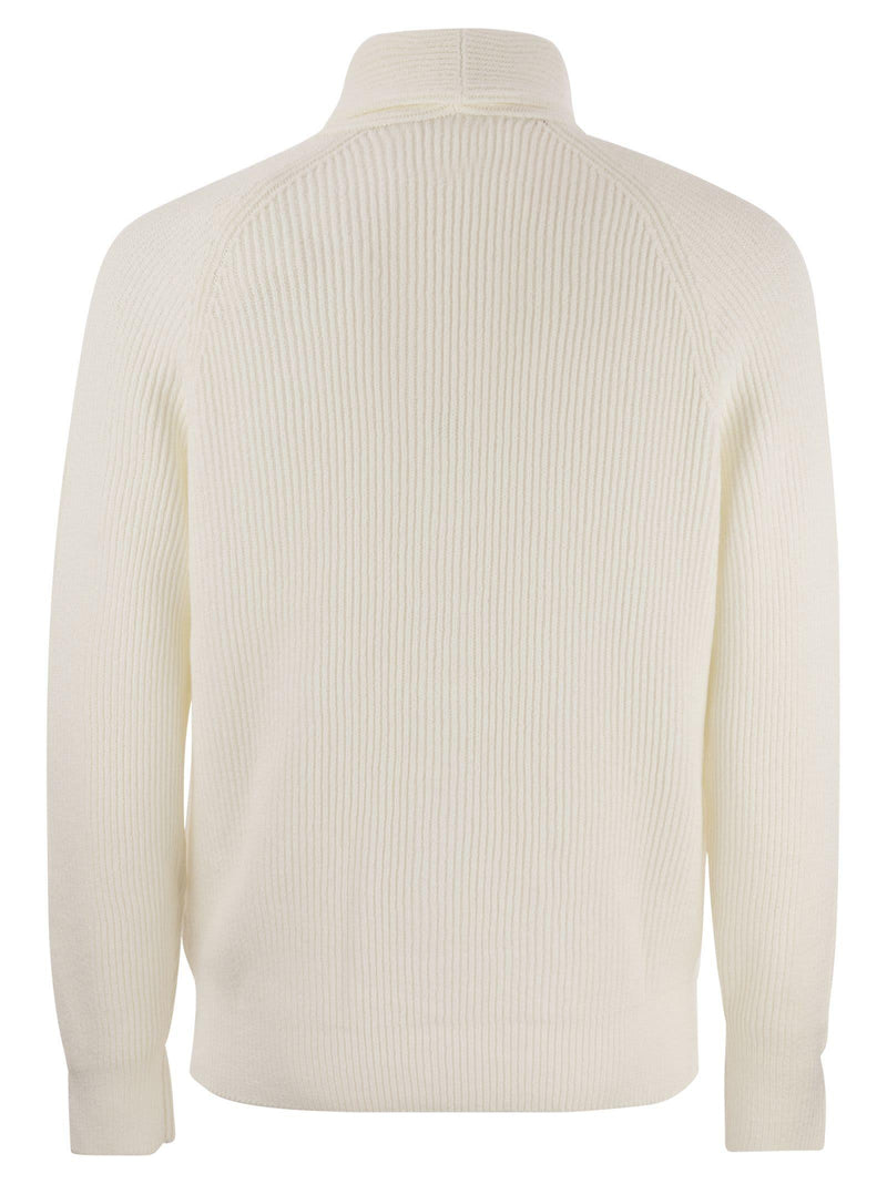 Brunello Cucinelli Pure Cotton Ribbed Cardigan With Metal Button Fastening - Men - Piano Luigi