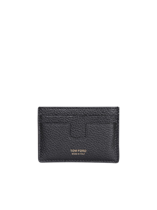 Tom Ford T Line Black Cardholder - Men - Piano Luigi