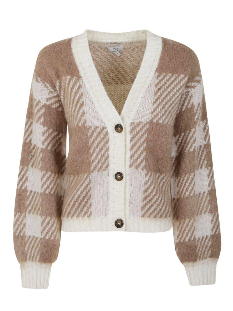 Checkered Button-up Cardigan Woolrich - Women - Piano Luigi