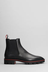 Christian Louboutin Alpinosol Ankle Boots In Black Leather - Men - Piano Luigi