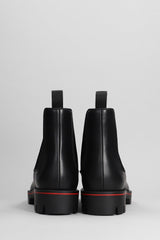 Christian Louboutin Alpinosol Ankle Boots In Black Leather - Men - Piano Luigi