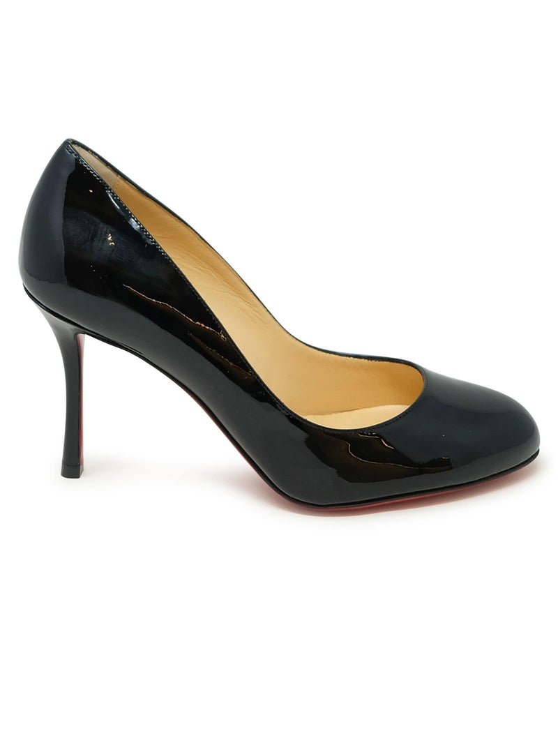 Christian Louboutin Black Patent Dolly Pumps 85 - Women - Piano Luigi