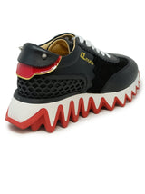 Christian Louboutin Black/loubi Calf/vv/pat Loubishark Donna Flat Sneakers - Women - Piano Luigi