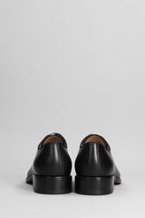 Christian Louboutin Chambeliss Flat Lace Up Shoes In Black Leather - Men - Piano Luigi