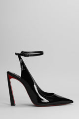 Christian Louboutin Condora Sling 100 Pumps In Black Patent Leather - Women - Piano Luigi