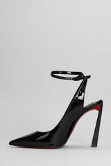 Christian Louboutin Condora Sling 100 Pumps In Black Patent Leather - Women - Piano Luigi