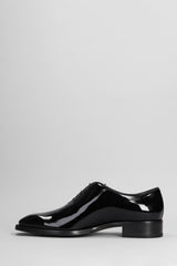 Christian Louboutin Corteo Lace Up Shoes In Black Patent Leather - Men - Piano Luigi