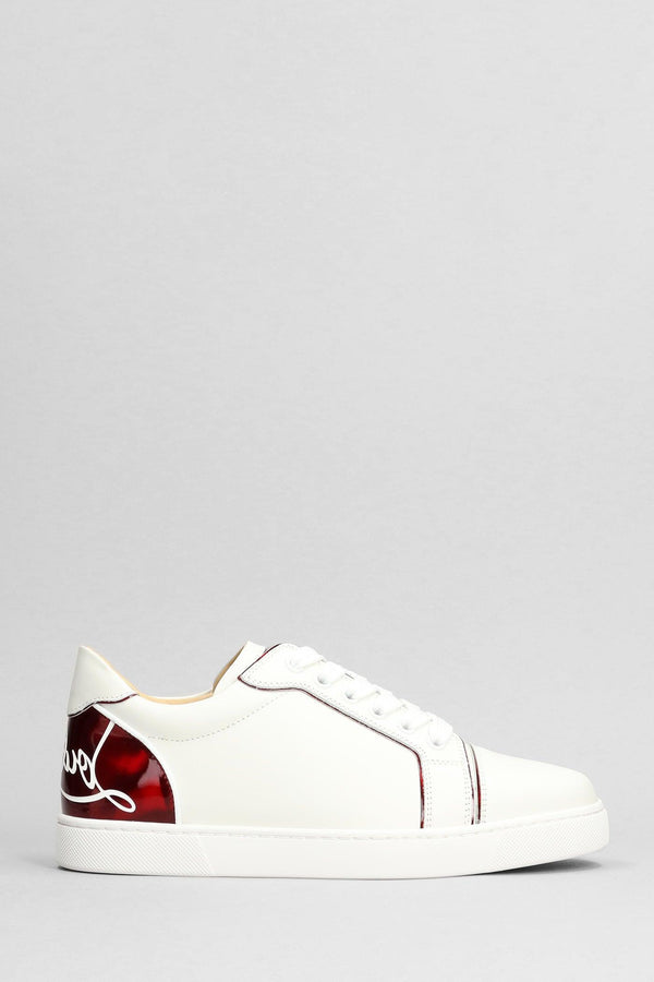 Christian Louboutin Fun Vieira Sneakers In White Leather - Women - Piano Luigi