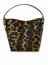 Christian Louboutin Leopard Crepe Satin Cabachic Mini Bucket Bag - Women - Piano Luigi