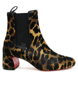 Christian Louboutin Leopard Print Pony Turelastic 55 Ankle Boots - Women - Piano Luigi