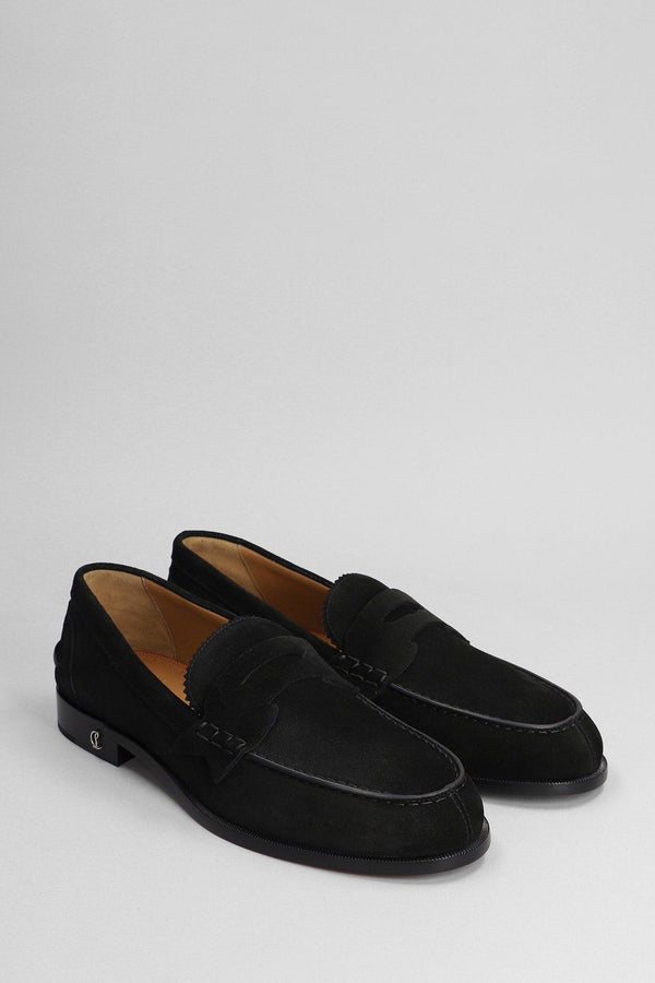 Christian Louboutin No Penny Loafers In Black Suede - Men - Piano Luigi