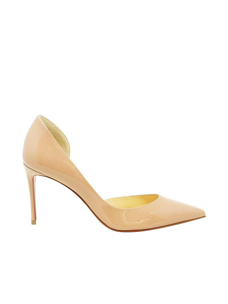 Christian Louboutin Nude Patent Leather Iriza 85 Pumps - Women - Piano Luigi