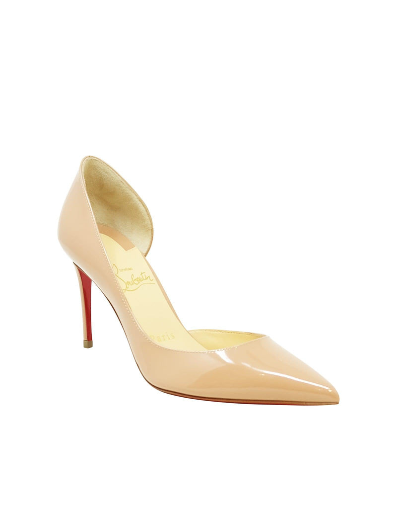 Christian Louboutin Nude Patent Leather Iriza 85 Pumps - Women - Piano Luigi