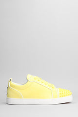 Christian Louboutin Varsi Junior Spikes Sneakers In Yellow Suede - Men - Piano Luigi