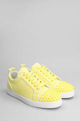 Christian Louboutin Varsi Junior Spikes Sneakers In Yellow Suede - Men - Piano Luigi