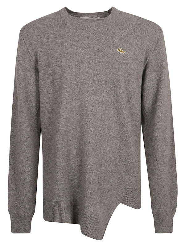 Comme des Garçons Asymmetric Logo Embroidered Sweater - Men - Piano Luigi