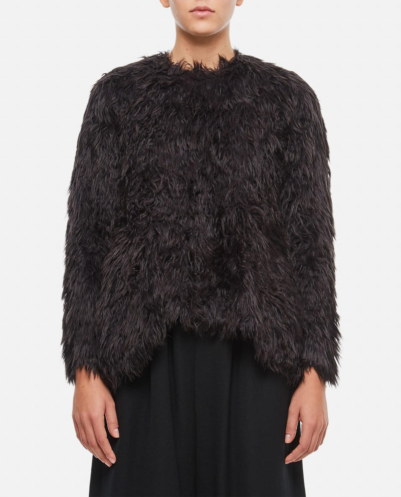 Comme des Garçons Faux Fur Long Sleeves Top - Women - Piano Luigi