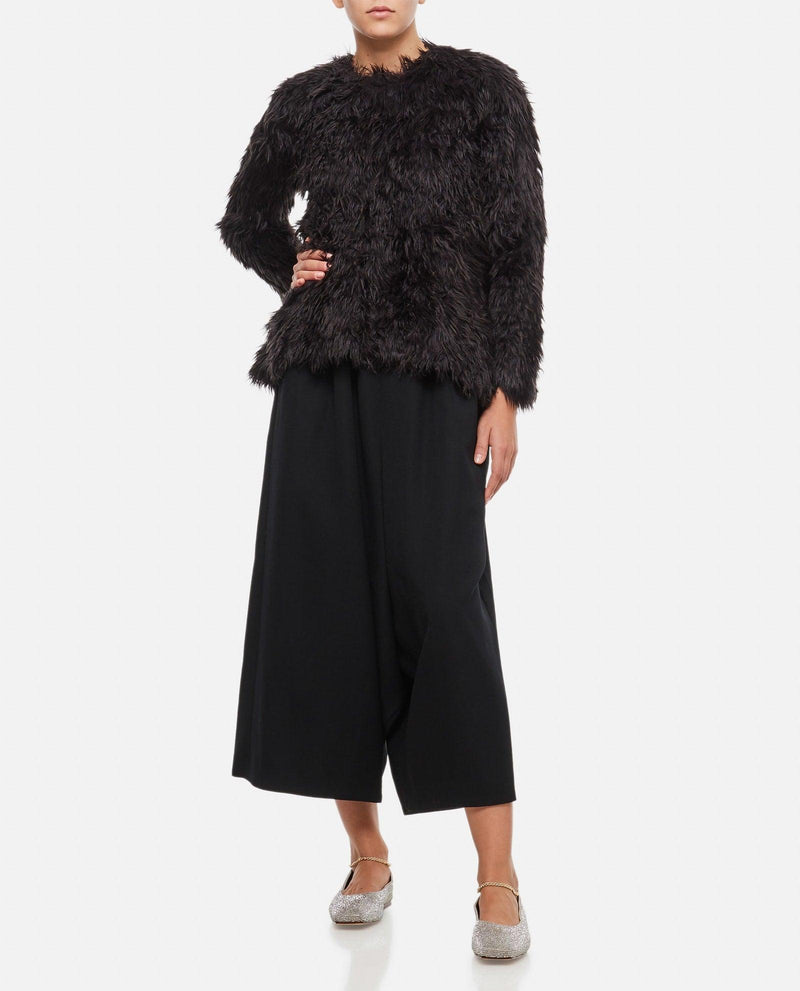 Comme des Garçons Faux Fur Long Sleeves Top - Women - Piano Luigi