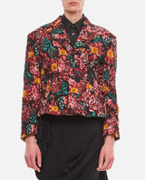 Comme des Garçons Flower Print Fitted Jacket - Women - Piano Luigi