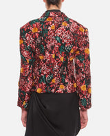 Comme des Garçons Flower Print Fitted Jacket - Women - Piano Luigi