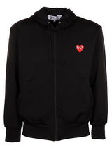 Comme des Garçons Heart Embroidered Hoodie - Men - Piano Luigi