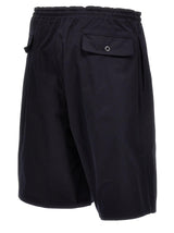 Comme des Garçons Logo Cotton Bermuda Shorts - Men - Piano Luigi