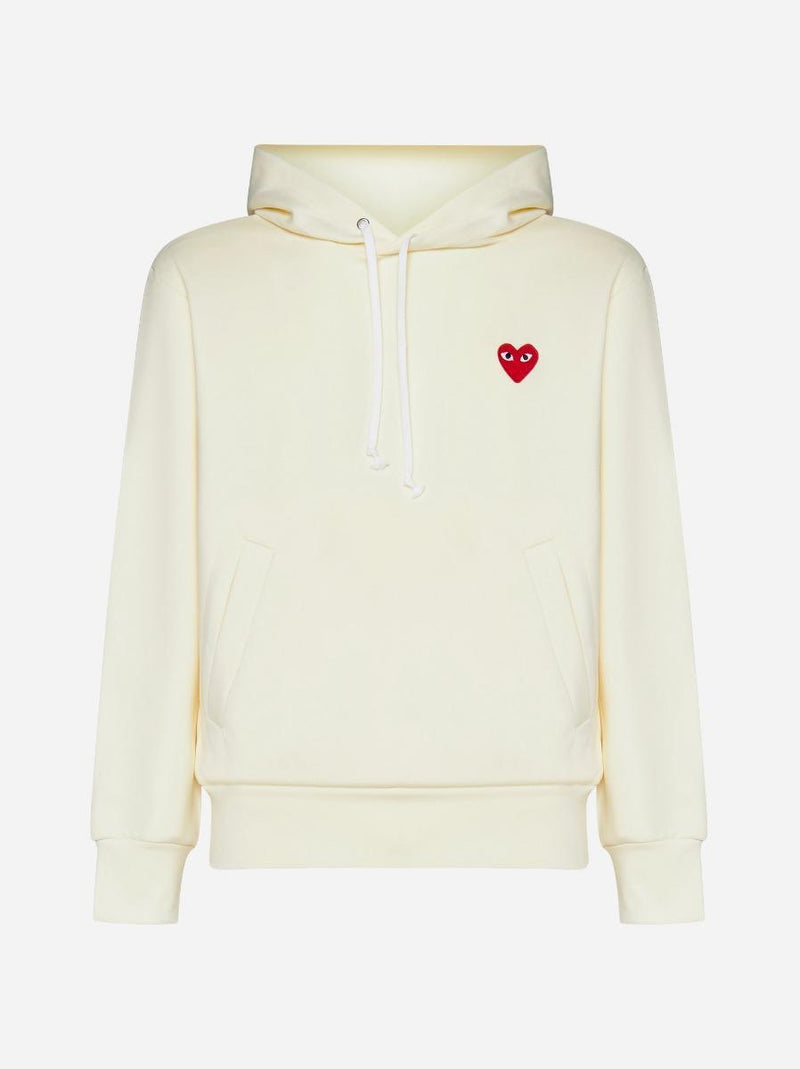 Comme des Garçons Logo-patch Cotton Hoodie - Men - Piano Luigi