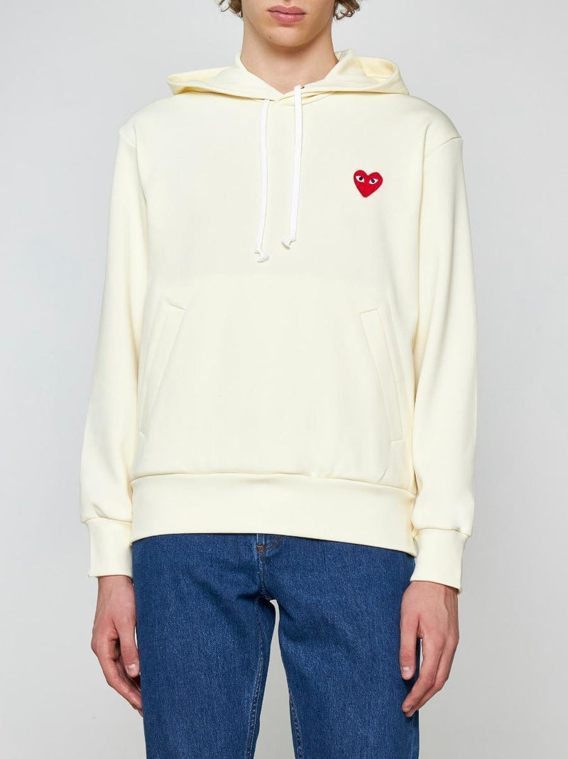 Comme des Garçons Logo-patch Cotton Hoodie - Men - Piano Luigi