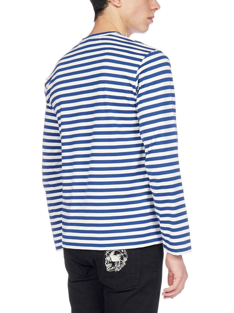 Comme des Garçons Striped Heart Crewneck Top - Men - Piano Luigi