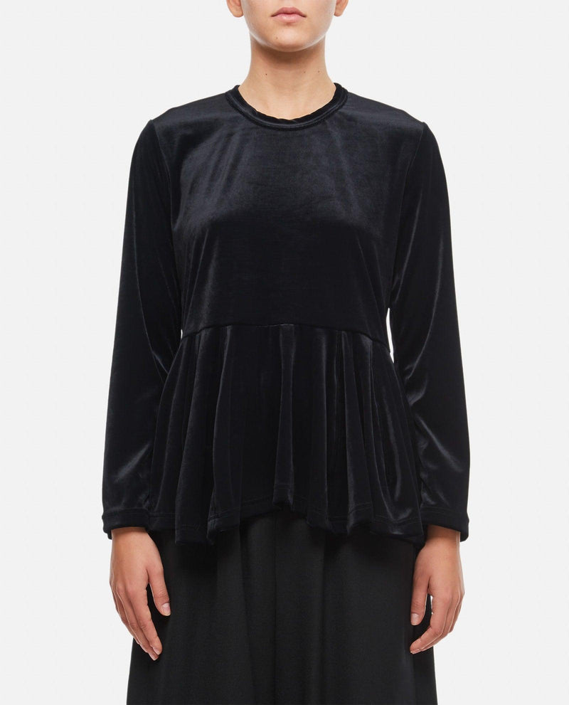 Comme des Garçons Velour Long Sleeves Top - Women - Piano Luigi