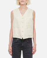 Comme des Garçons Wool Gabardine Vest - Women - Piano Luigi