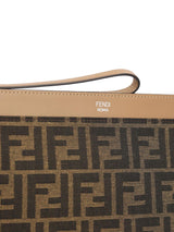 Fendi Embroidered Canvas Large Ff Clutch - Men - Piano Luigi