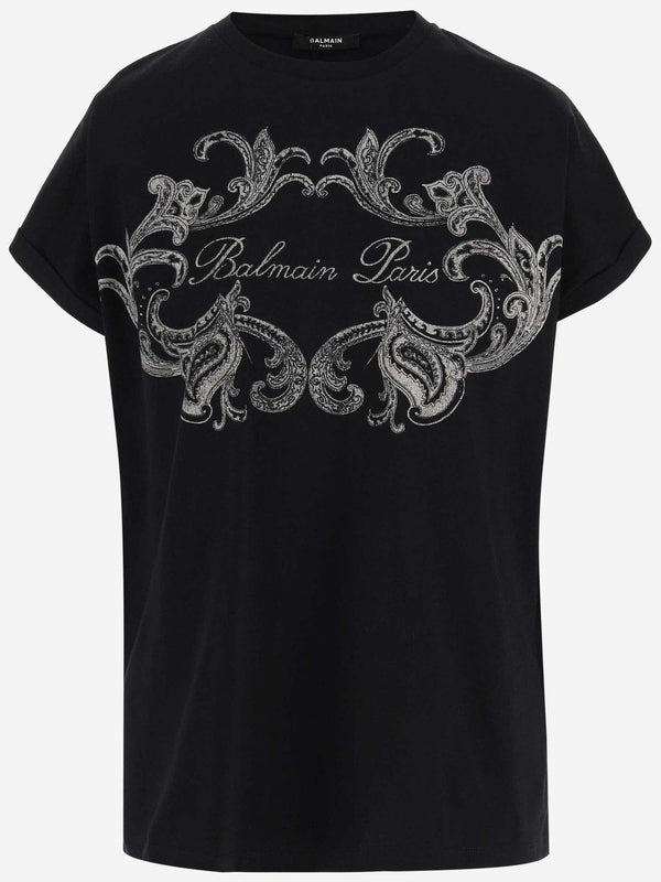 Balmain Cotton T-shirt With Logo - Women - Piano Luigi