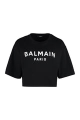 Balmain Cotton Crew-neck T-shirt - Women - Piano Luigi